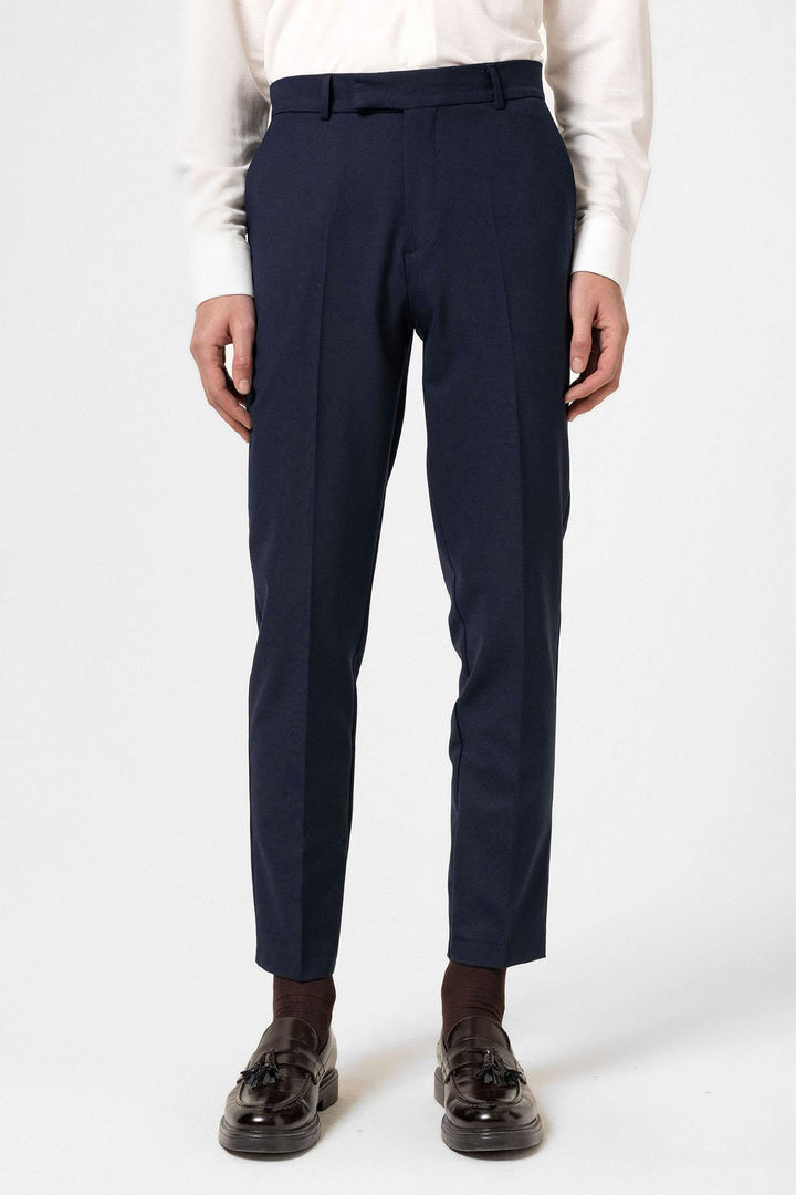 ANT Antioch Navy Blue Classic High Waist Men's Trousers - Úbeda