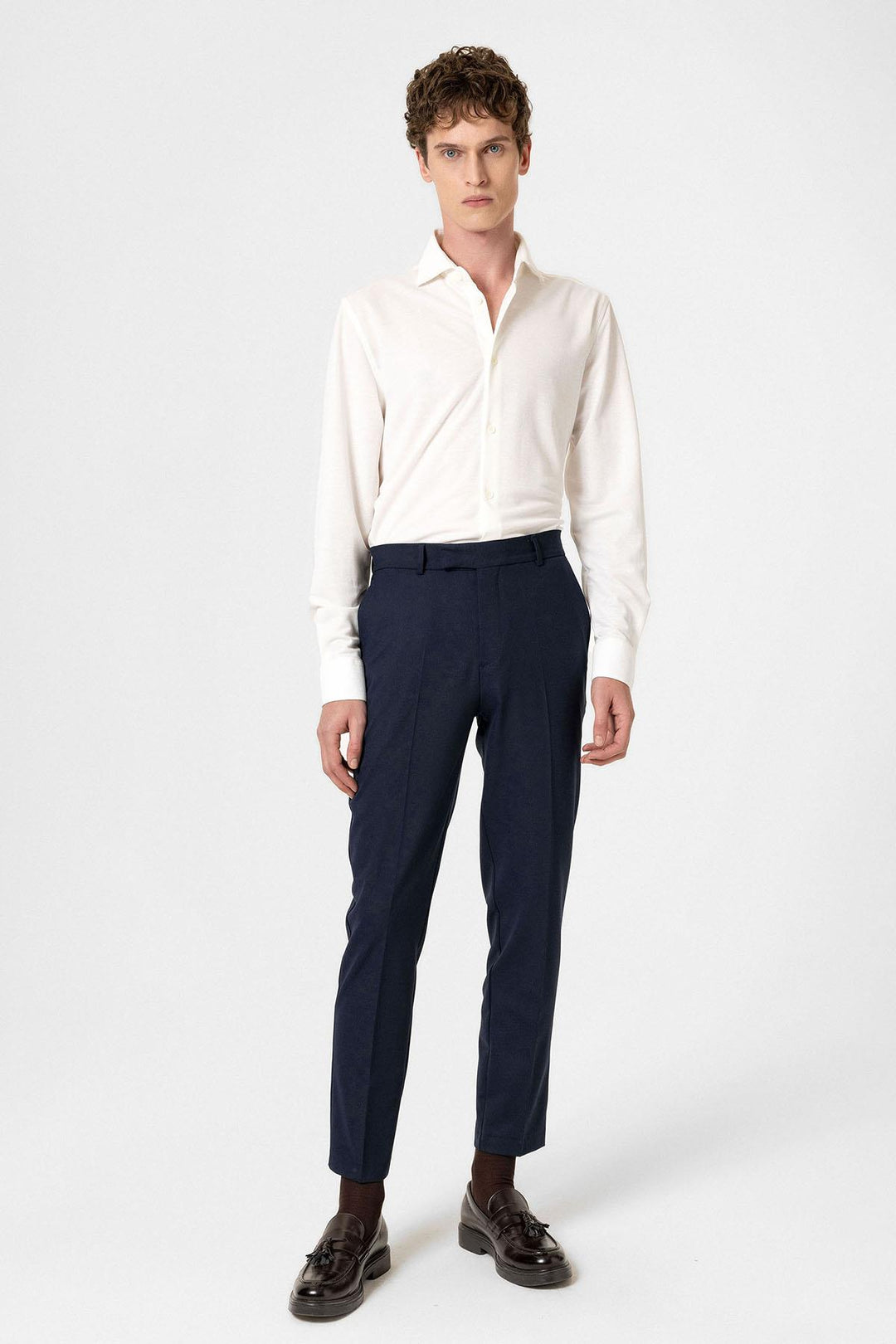 ANT Antioch Navy Blue Classic High Waist Men's Trousers - Úbeda