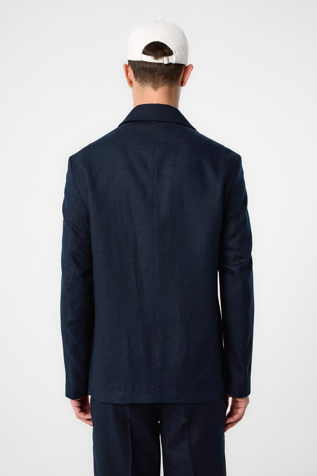 ANT Antioch Navy Relax Fit Linen Blend Men's Blazer Jacket - Vila Verde