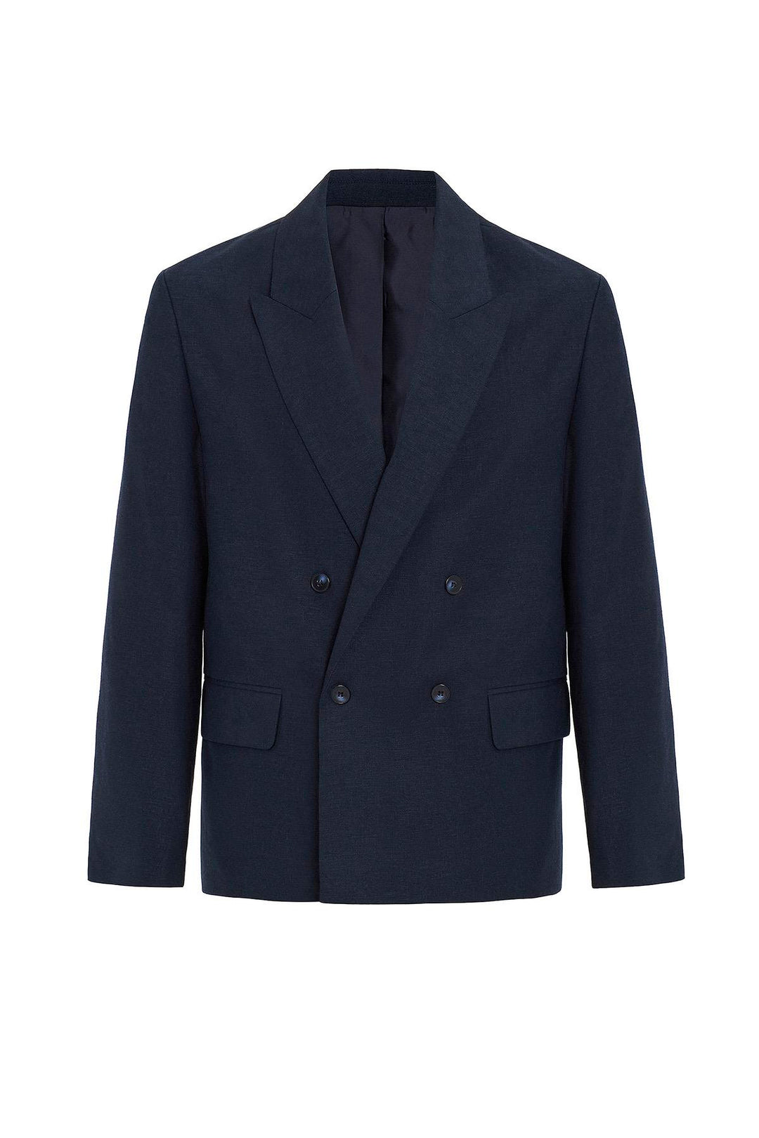 ANT Antioch Navy Relax Fit Linen Blend Men's Blazer Jacket - Vila Verde