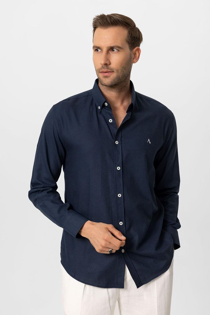 ANT Slim Fit Men's Shirt with Buttoned Collar - Belfast