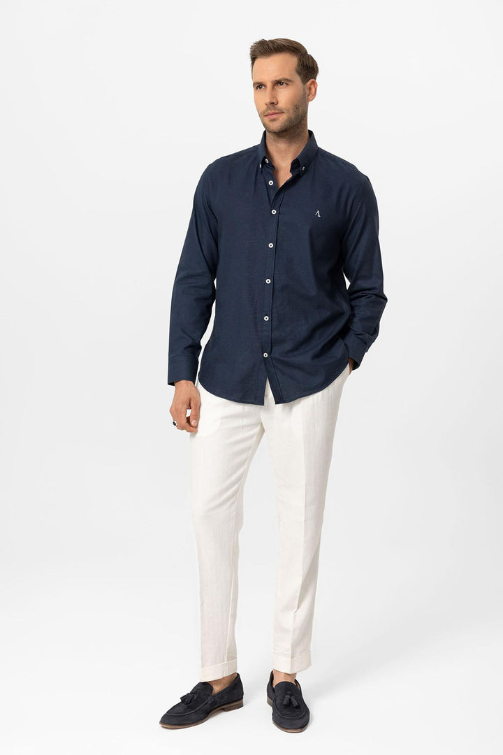 ANT Slim Fit Men's Shirt with Buttoned Collar - Belfast