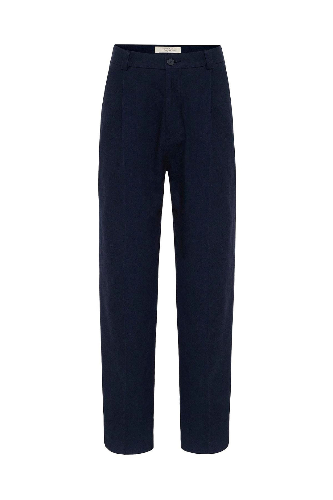 ANT Antioch Navy High Waist Linen Blend Men's Pants - Mixquiahuala de Juarez