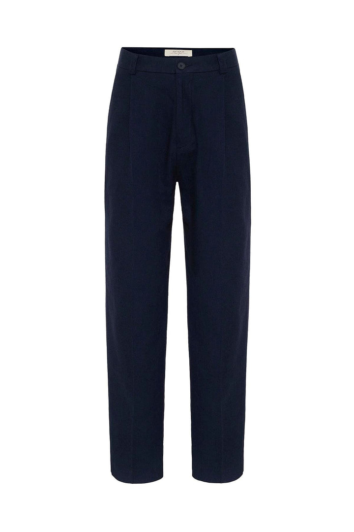 ANT Antioch Navy High Waist Linen Blend Men's Pants - Mixquiahuala de Juarez