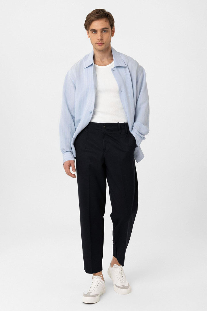 ANT Antioch Navy High Waist Straight Fit Men's Pants - Rueil-Malmaison