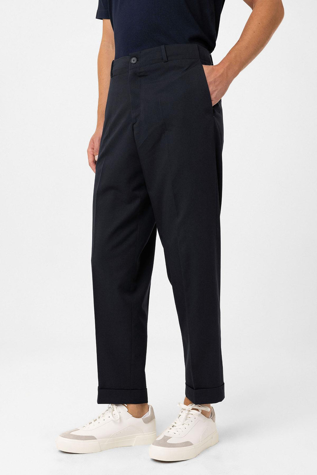 ANT Antioch Navy High Waist Straight Fit Men's Pants - Ashton