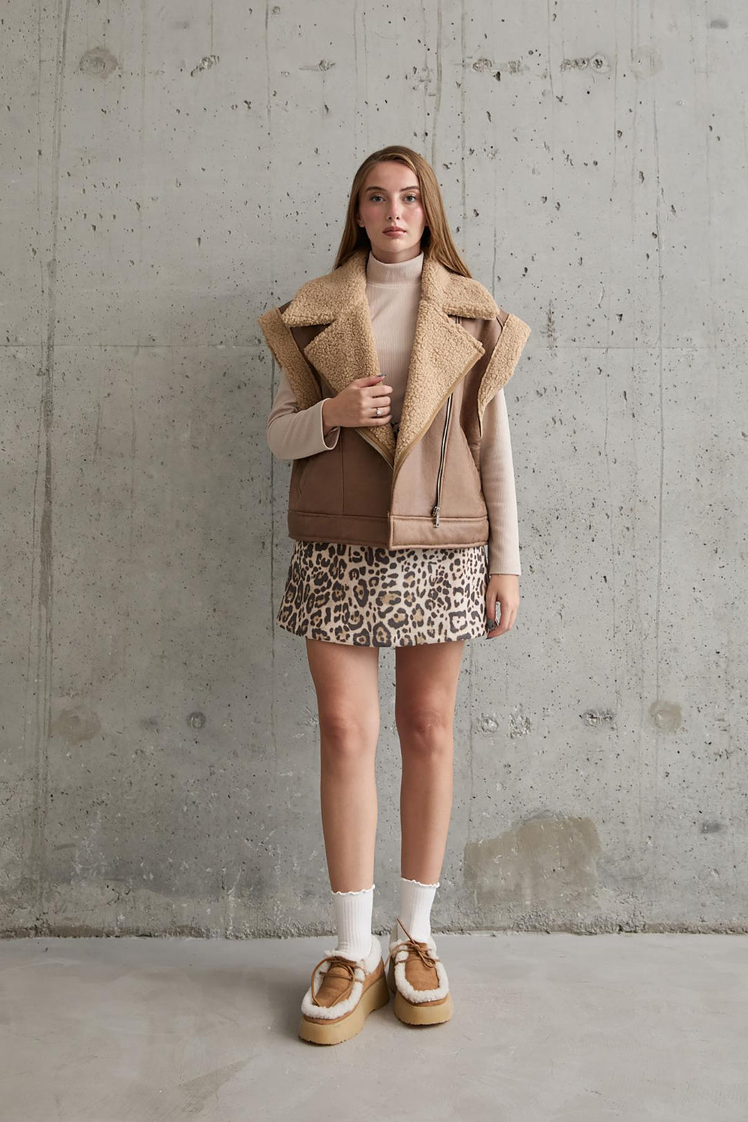 ELS Leopard Print Skirt - Leopard - Pavia