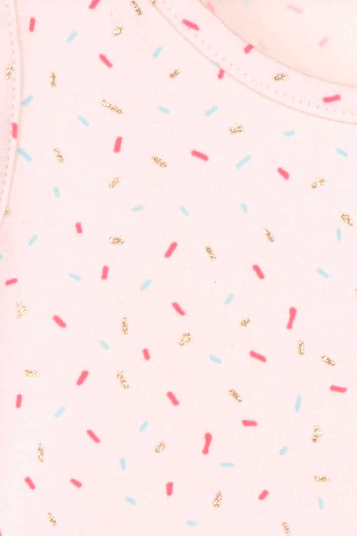 BRE Macaw Girl's Dress with Colorful Pattern, 3-7 Years, Cream - Tomar