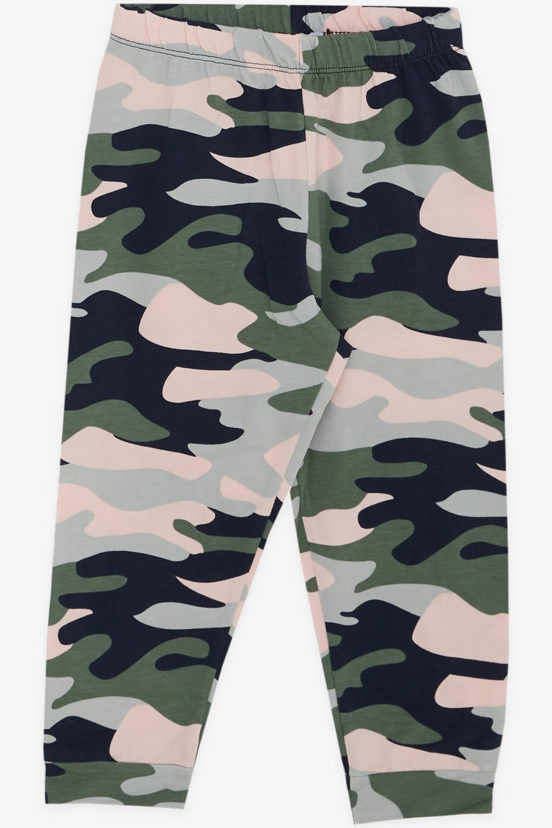 BRE Macaw Girl's Pajama Set Camouflage Patterned 3-8 Years, Cream - Santiago Tianguistenco