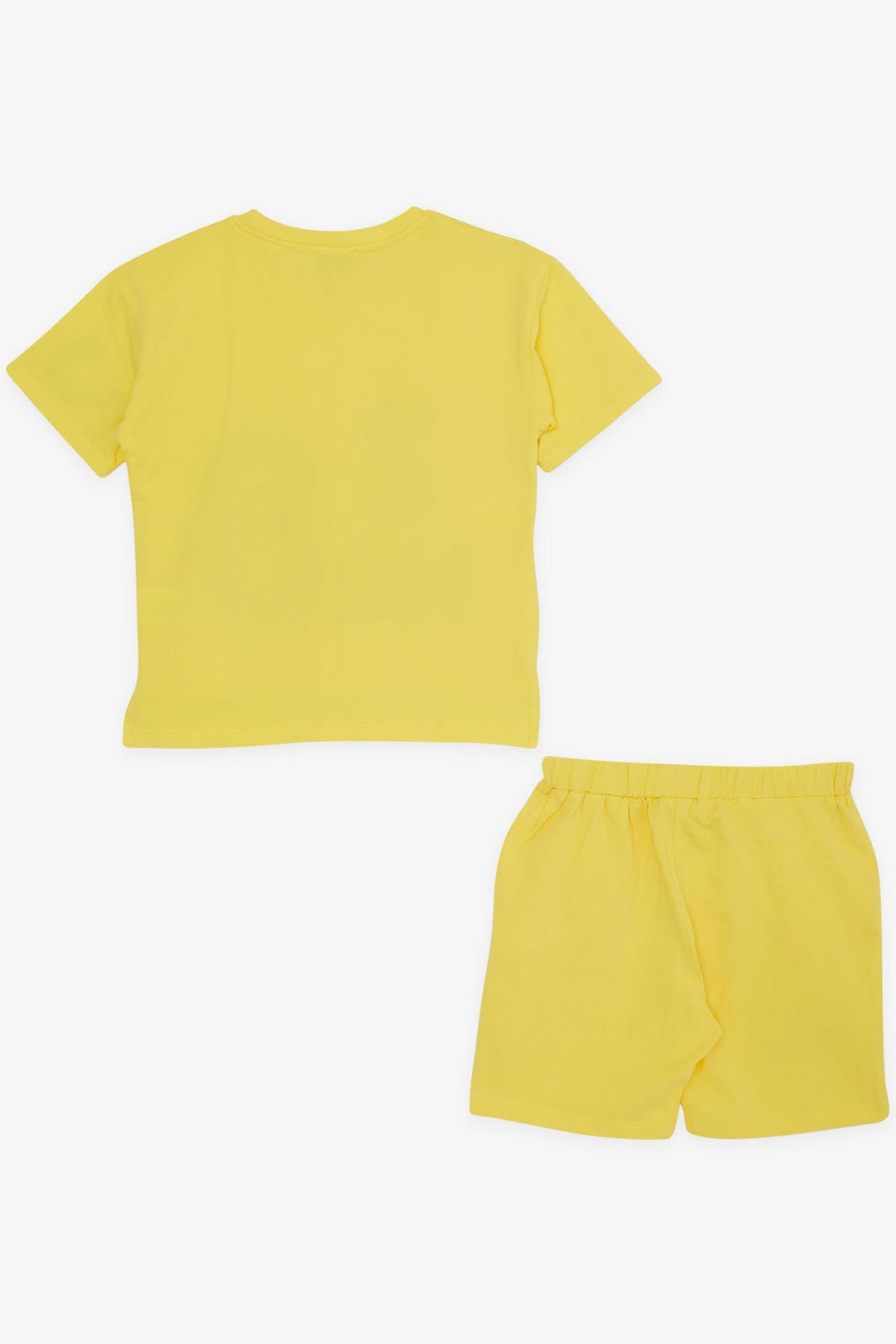 BRE Macaw Girl's Shorts Set with Number Print, 3-7 Years, Yellow - Lake Oswego
