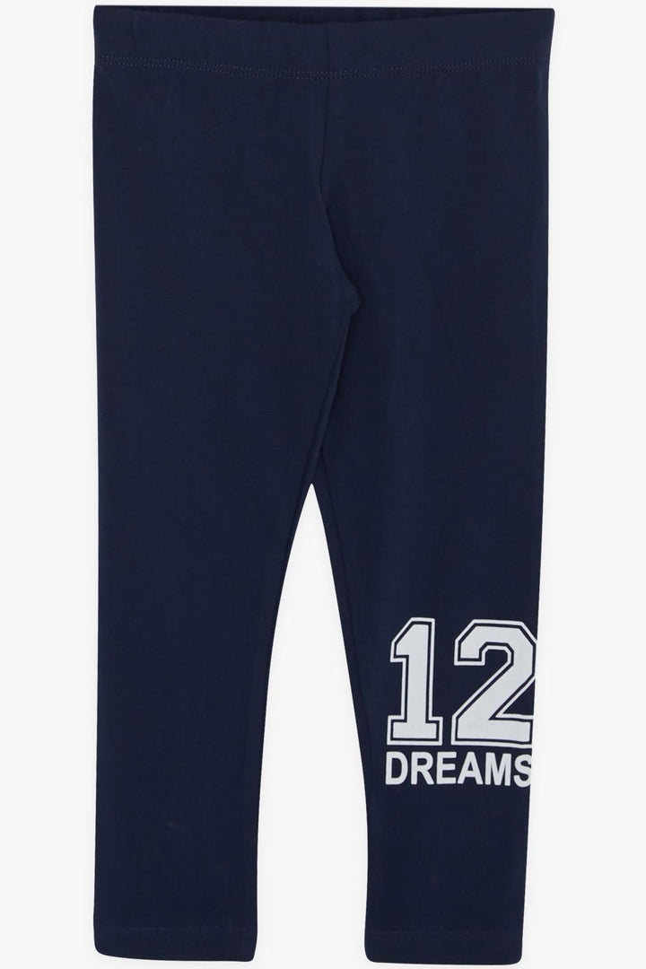 BRE Macaw Girl Child Leggings Set with Number Print, 3-7 Years, White - Harrisonburg