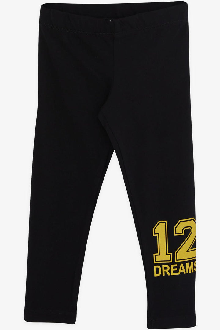 BRE Macaw Girl Child Leggings Set with Number Print, 3-7 Years, Yellow - Noisy-le-Grand