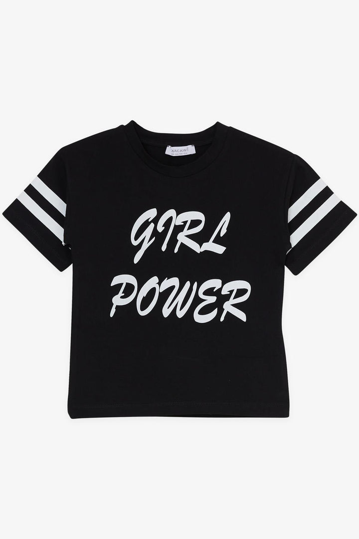 BRE Macaw Girl Child Leggings Set with Summer Print, 3-7 Years, Black - Chur