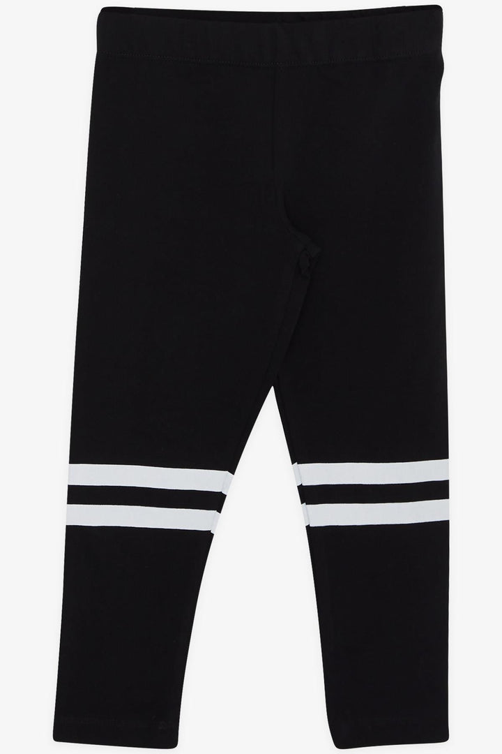 BRE Macaw Girl Child Leggings Set with Summer Print, 3-7 Years, Black - Chur