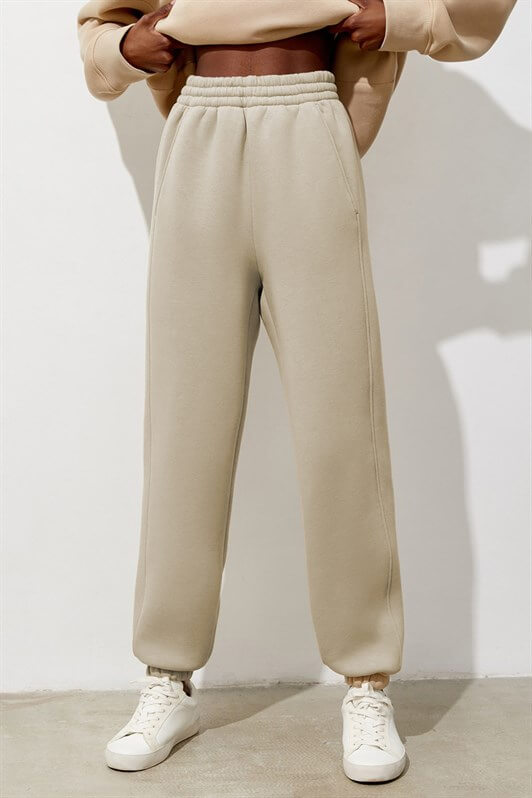 MDX Women's Beige Comfort Fit Sweatpants MG1353 - Pleasanton