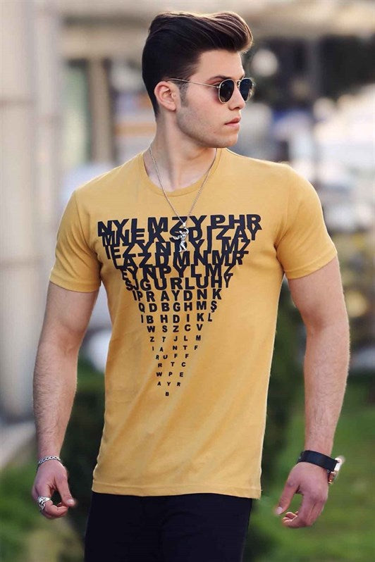 MDX Madmext Printed Yellow Men's T-shirt 4471 - Burke
