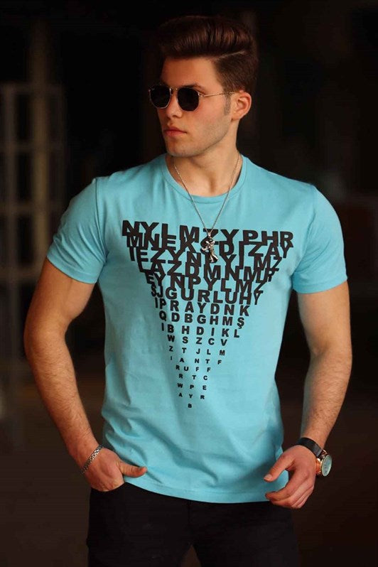 MDX Madmext Printed Turquoise Men's T-shirt 4471 - Athens