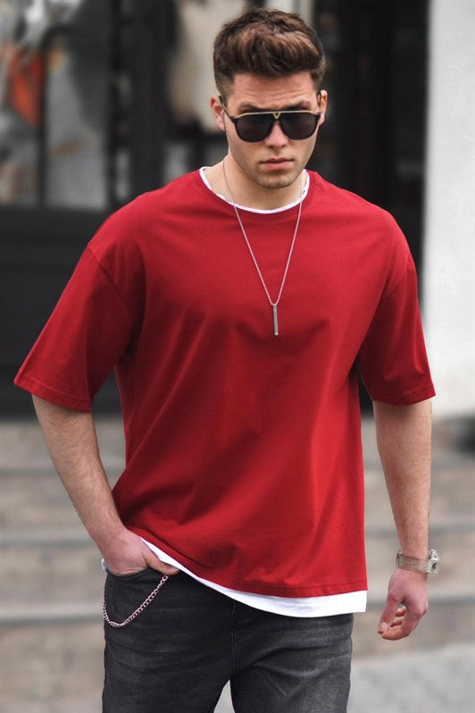 MDX Madmext Oversize Burgundy Men's T-shirt 4978 - Miami Gardens