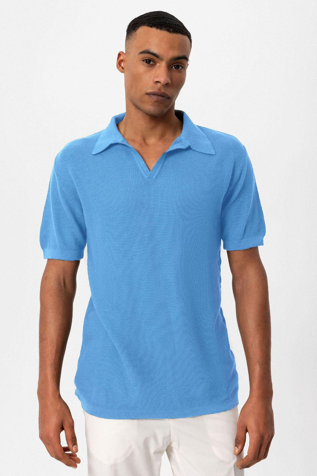 ANT Polo Yaka Erkek Triko T-Shirt - Bellflower