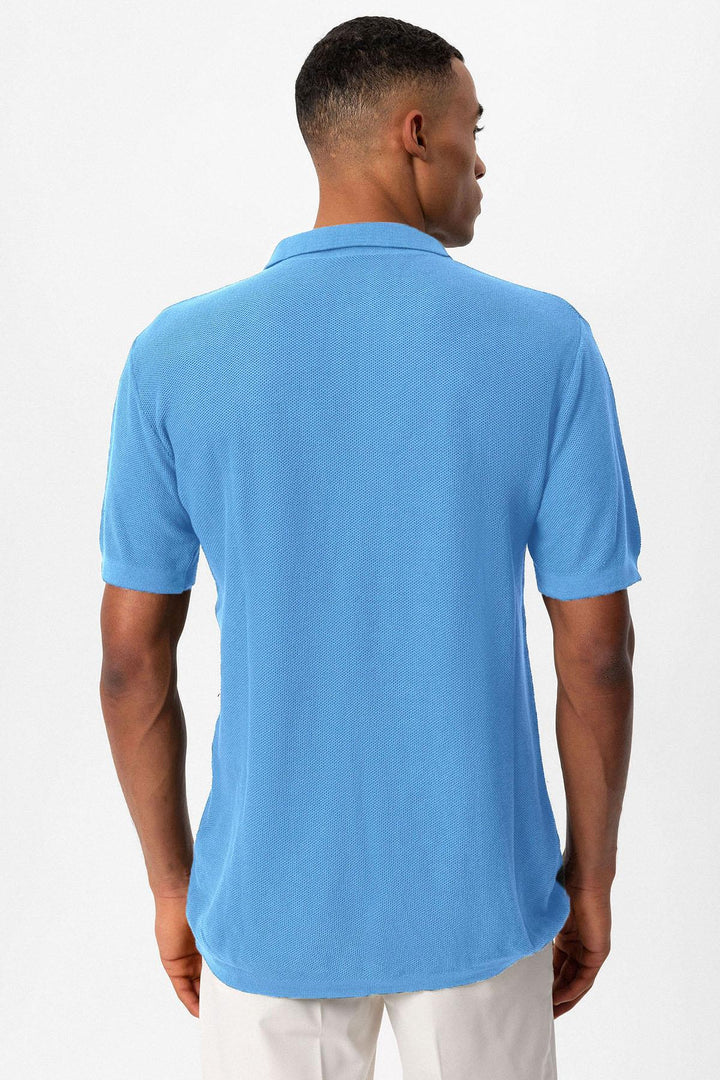 ANT Polo Yaka Erkek Triko T-Shirt - Bellflower