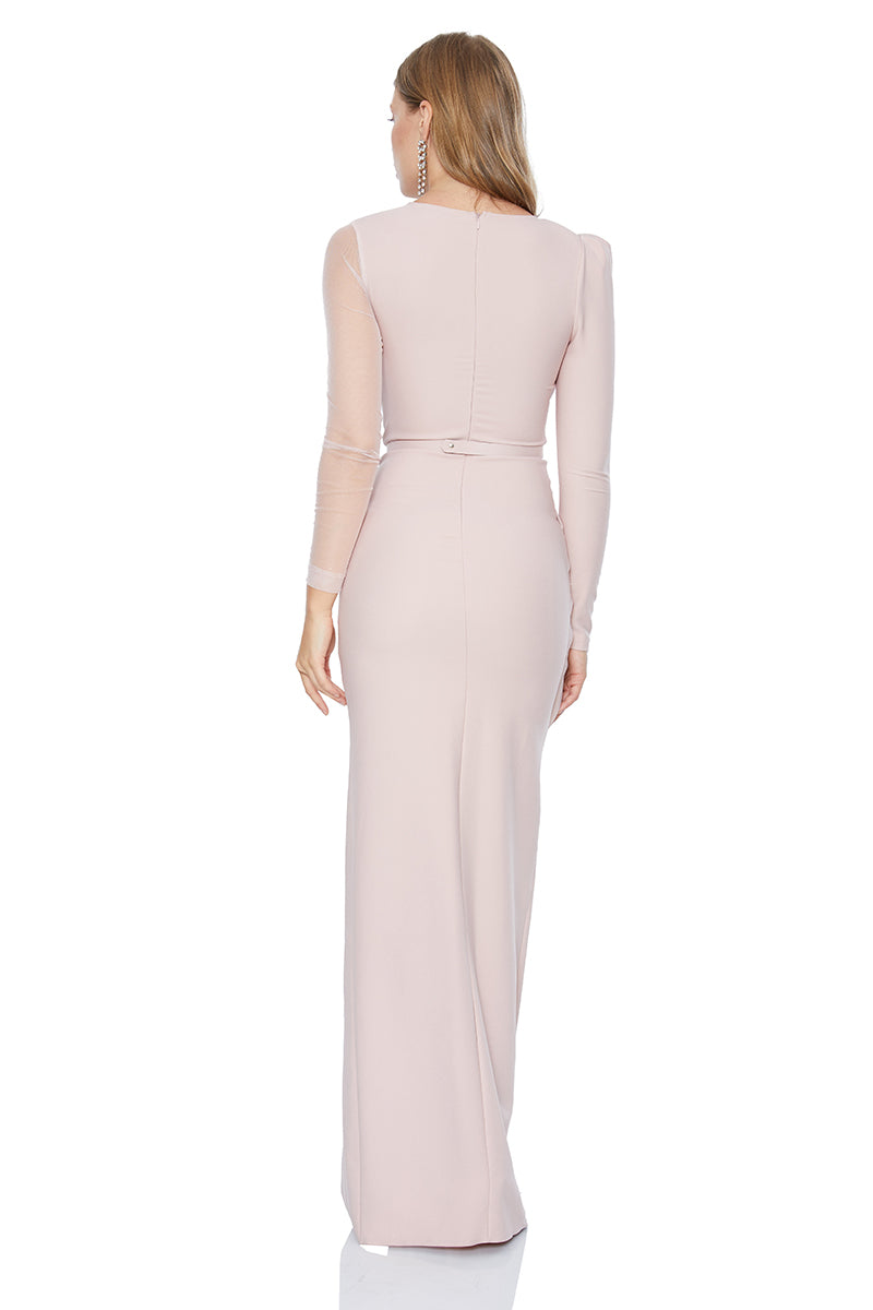 FRV Blush crepe long sleeve maxi dress - Salihorsk
