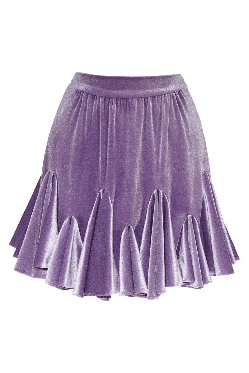 FRV Lilac velvet mini skirt - Catanzaro