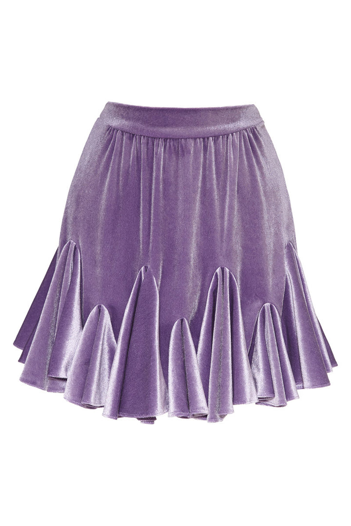 FRV Lilac velvet mini skirt - Catanzaro