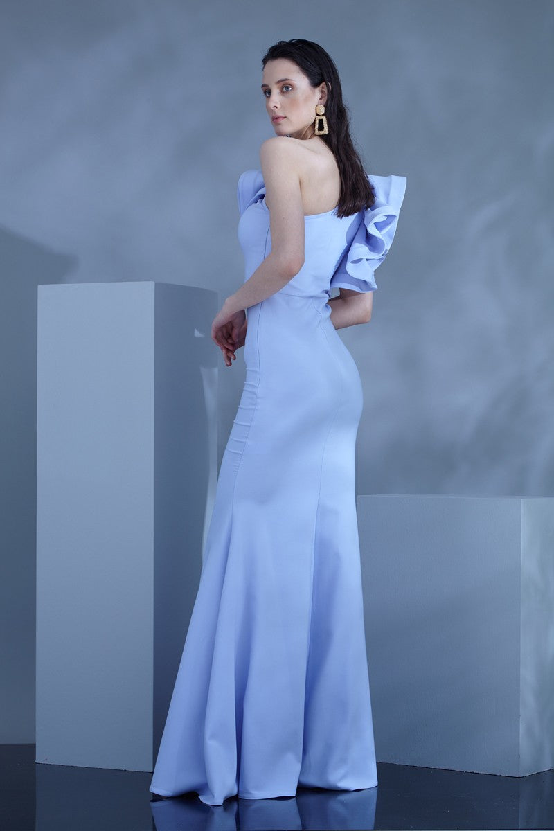 FRV Lilac crepe single sleeve maxi dress - Bonn