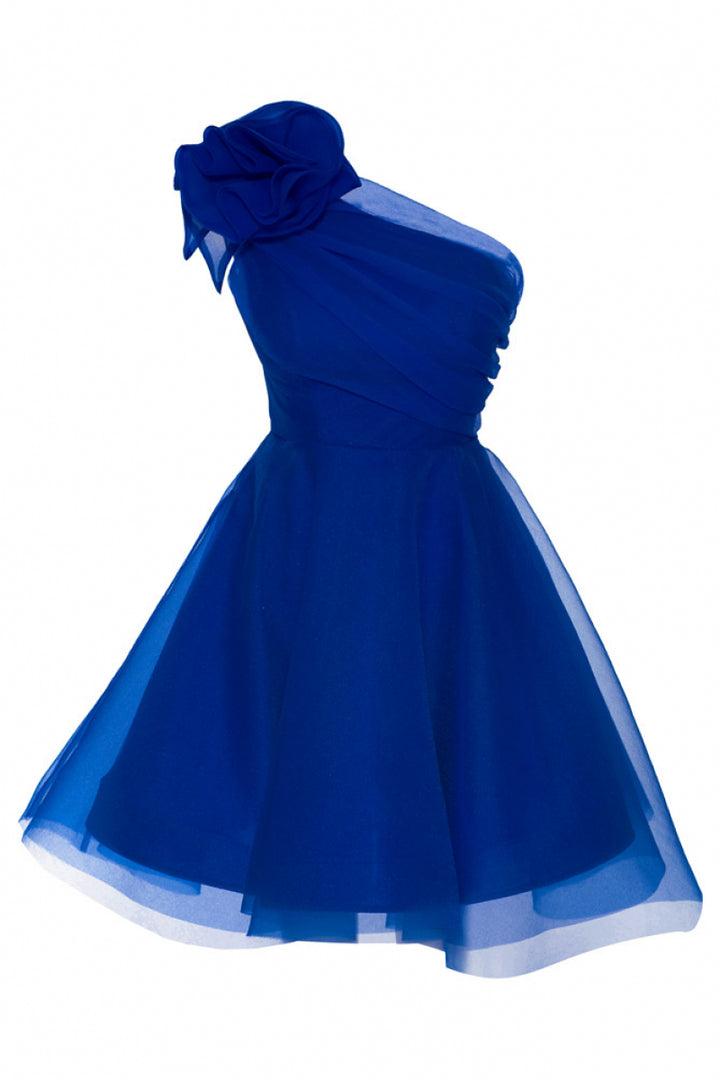 FRV Blue tulle single sleeve mini dress - Salzgitter
