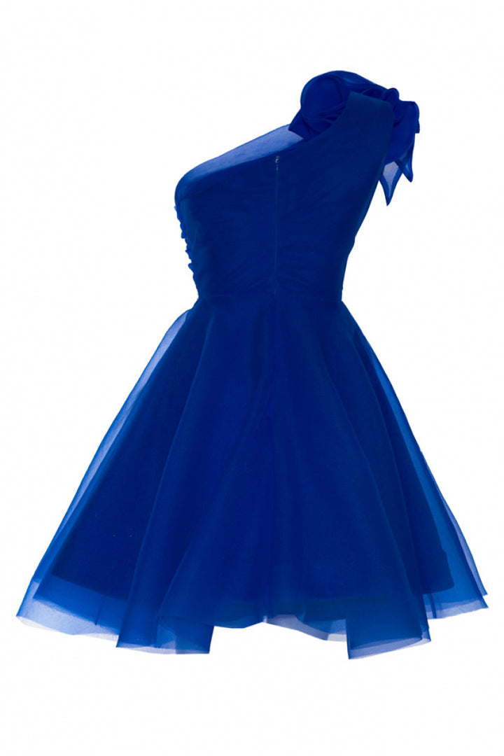 FRV Blue tulle single sleeve mini dress - Salzgitter