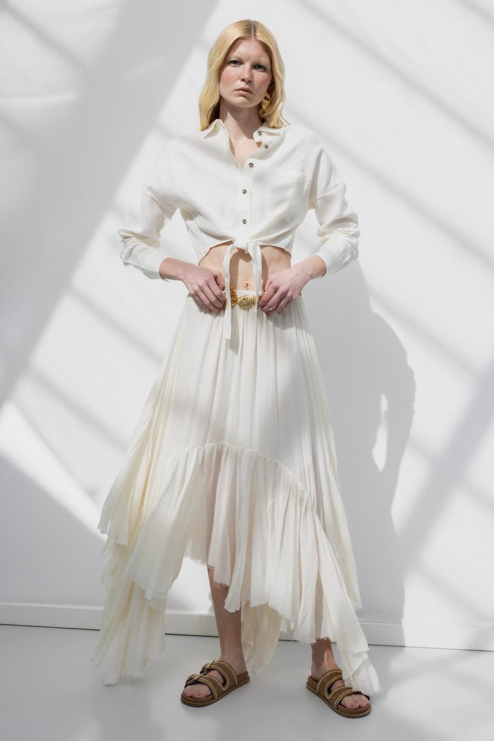 BSL Women Midi Skirt with Handkerchief Hem Detail - Mülheim