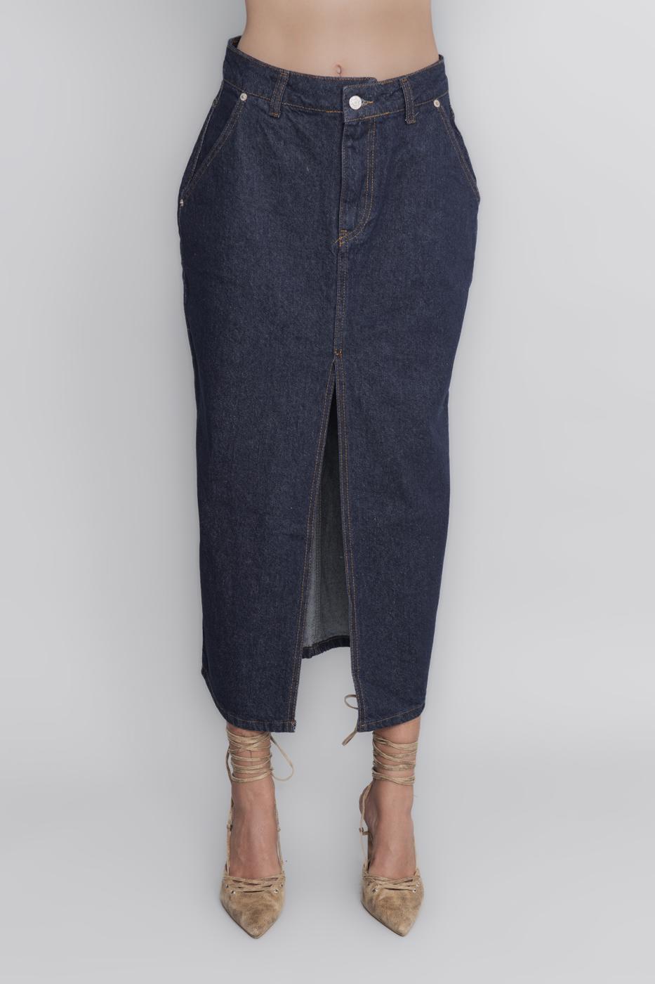 BSL Women Midi Denim Pencil Skirt - Richmond
