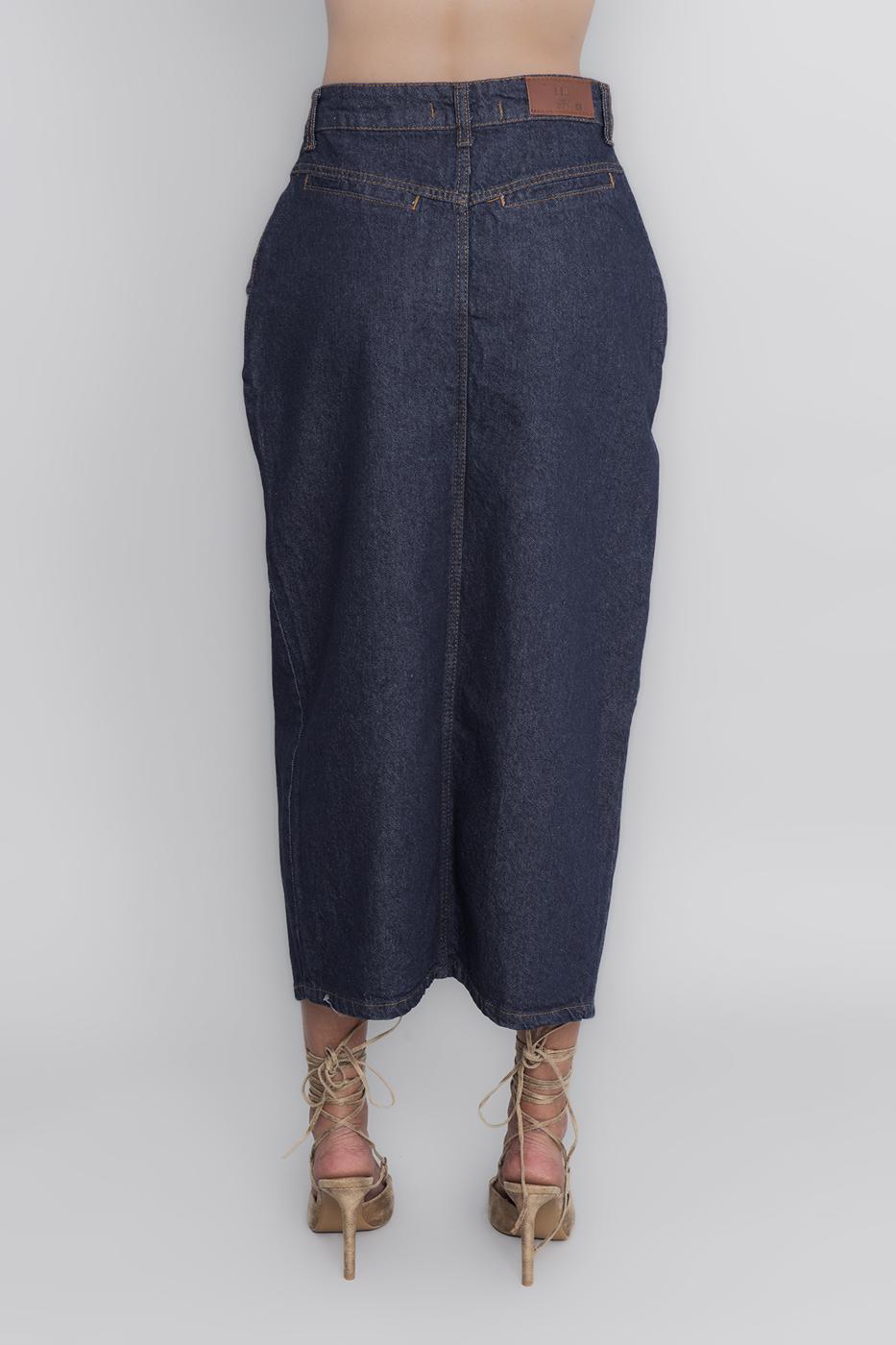 BSL Women Midi Denim Pencil Skirt - Richmond