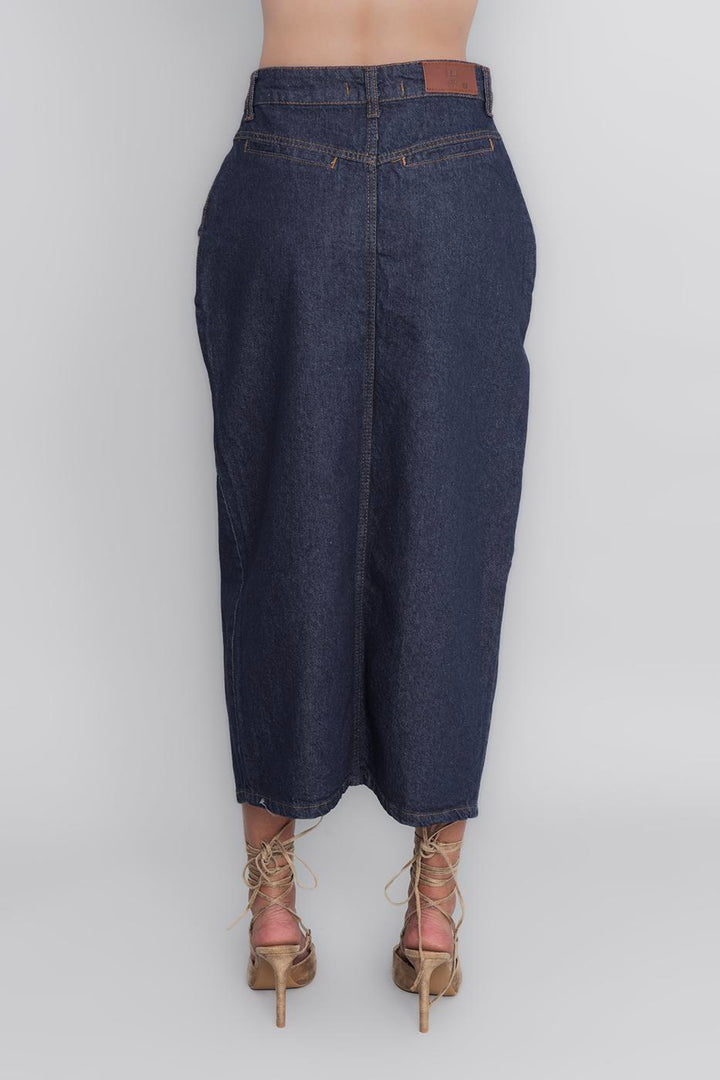 BSL Women Midi Denim Pencil Skirt - Richmond