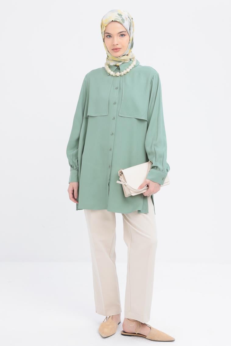 TLD Women Allday Mint Mint-Front Windbreaker Shirt - Berdiansk