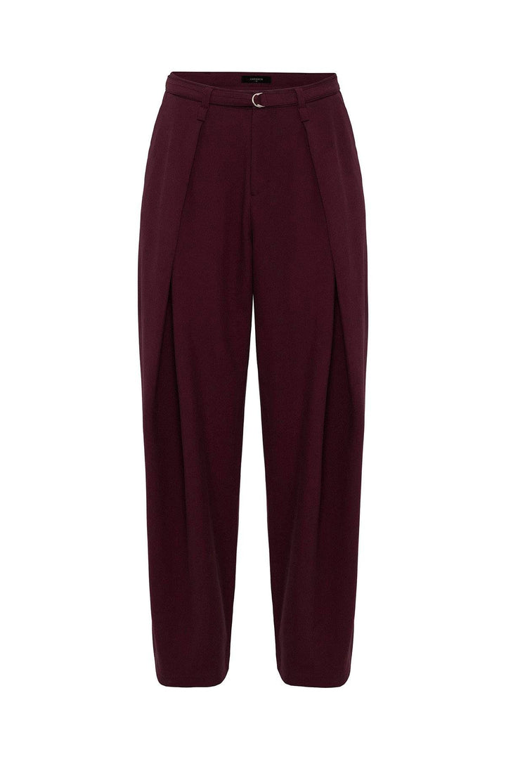 ANT Antioch Purple Belted Flared Women's Pants - Velbert