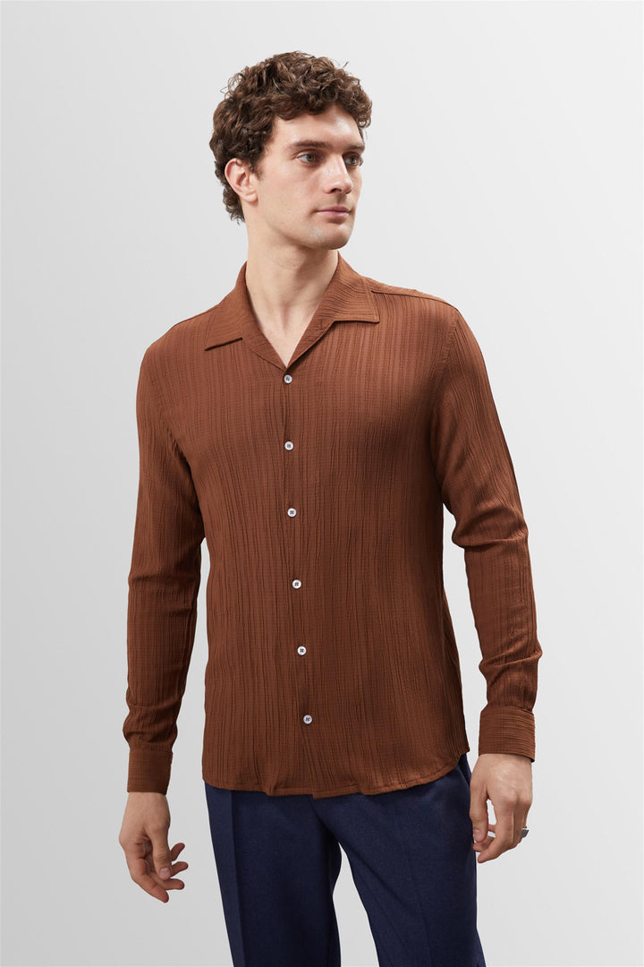 ANT Muslin Fabric Slim Fit Men's Shirt - Irvine
