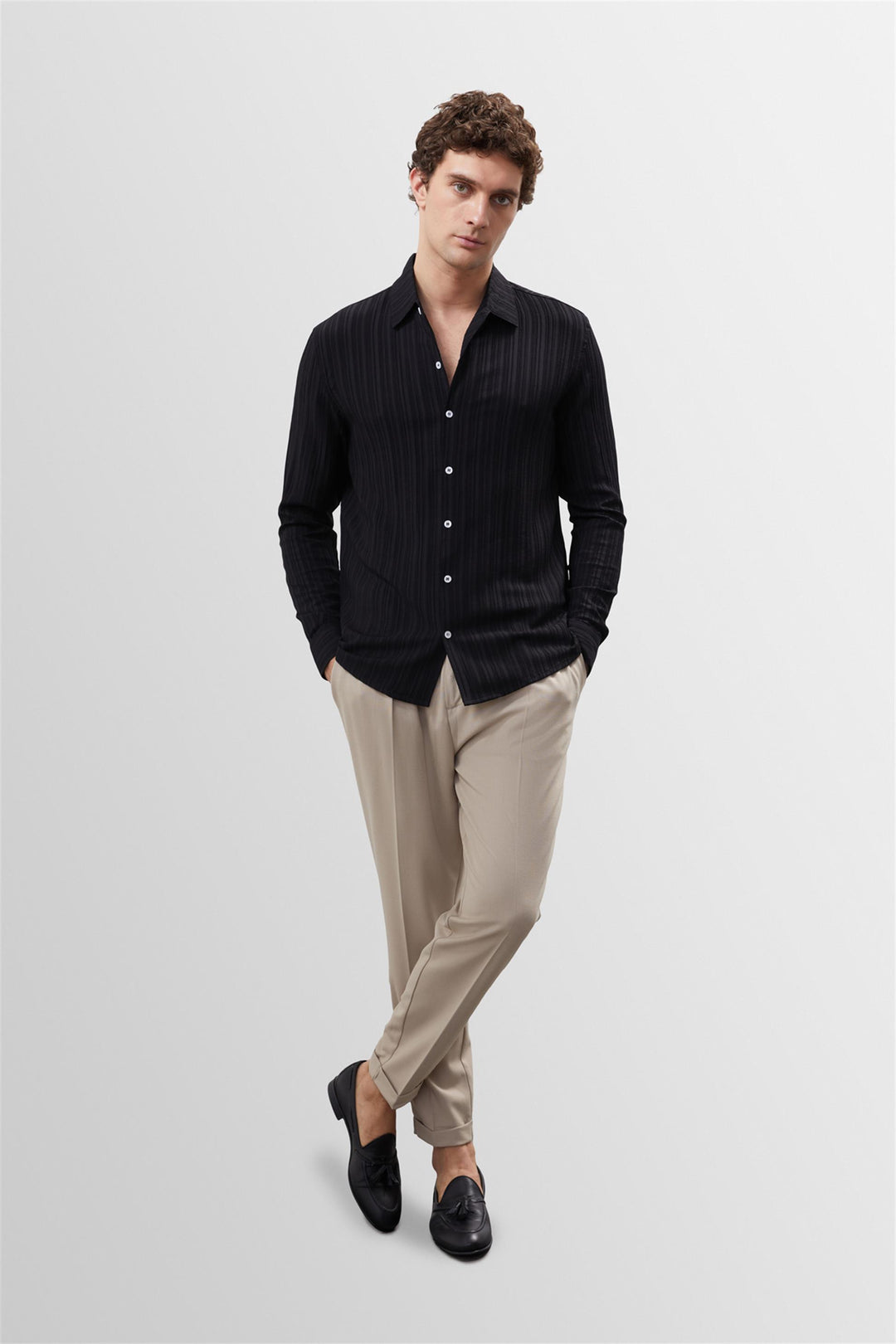 ANT Muslin Fabric Slim Fit Men's Shirt - Vawkavysk