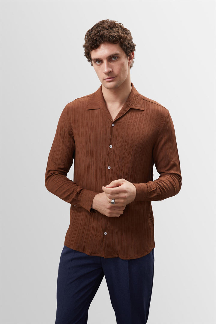 ANT Muslin Fabric Slim Fit Men's Shirt - Irvine
