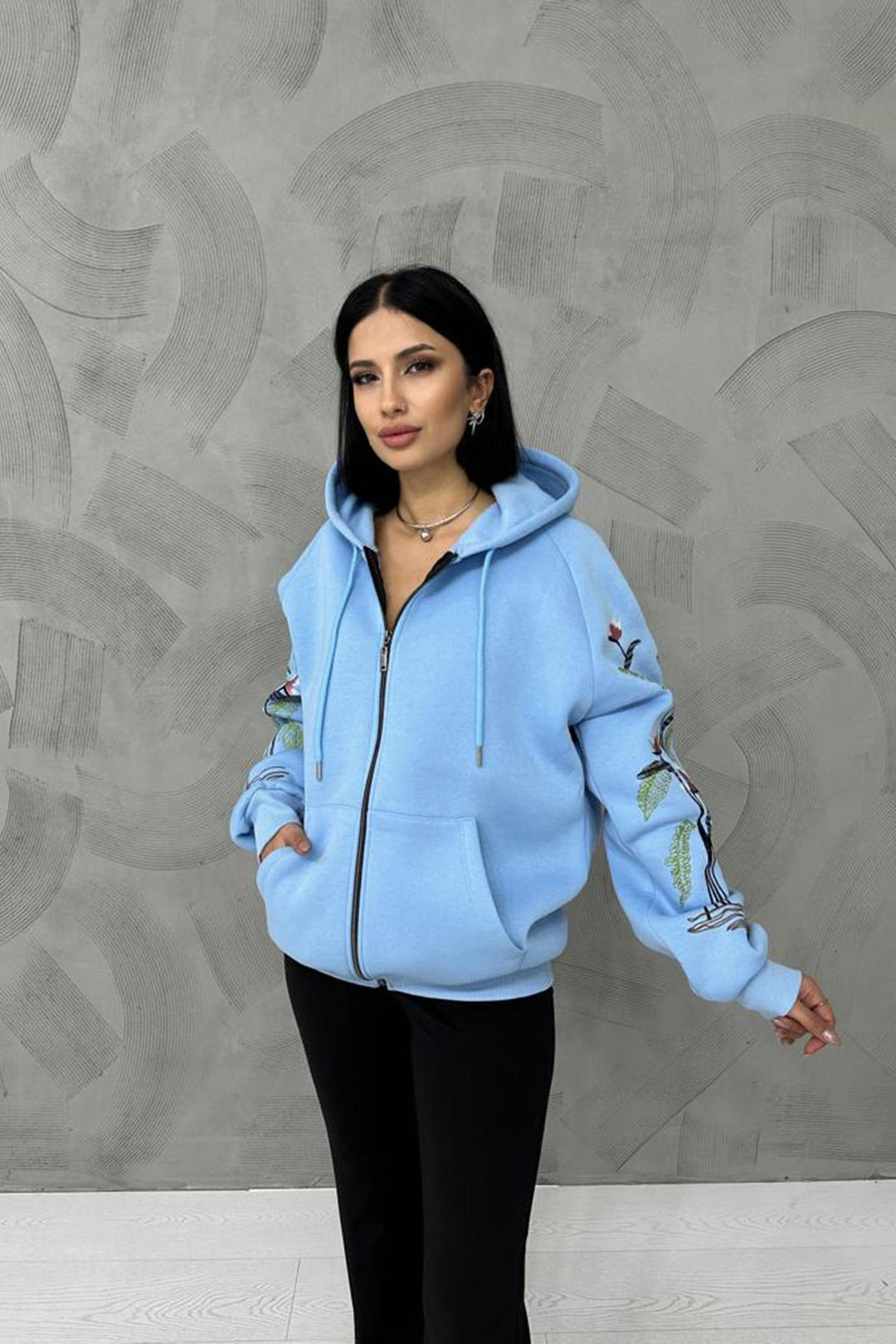ELS Embroidered Sweatshirt - Blue - Halberstadt