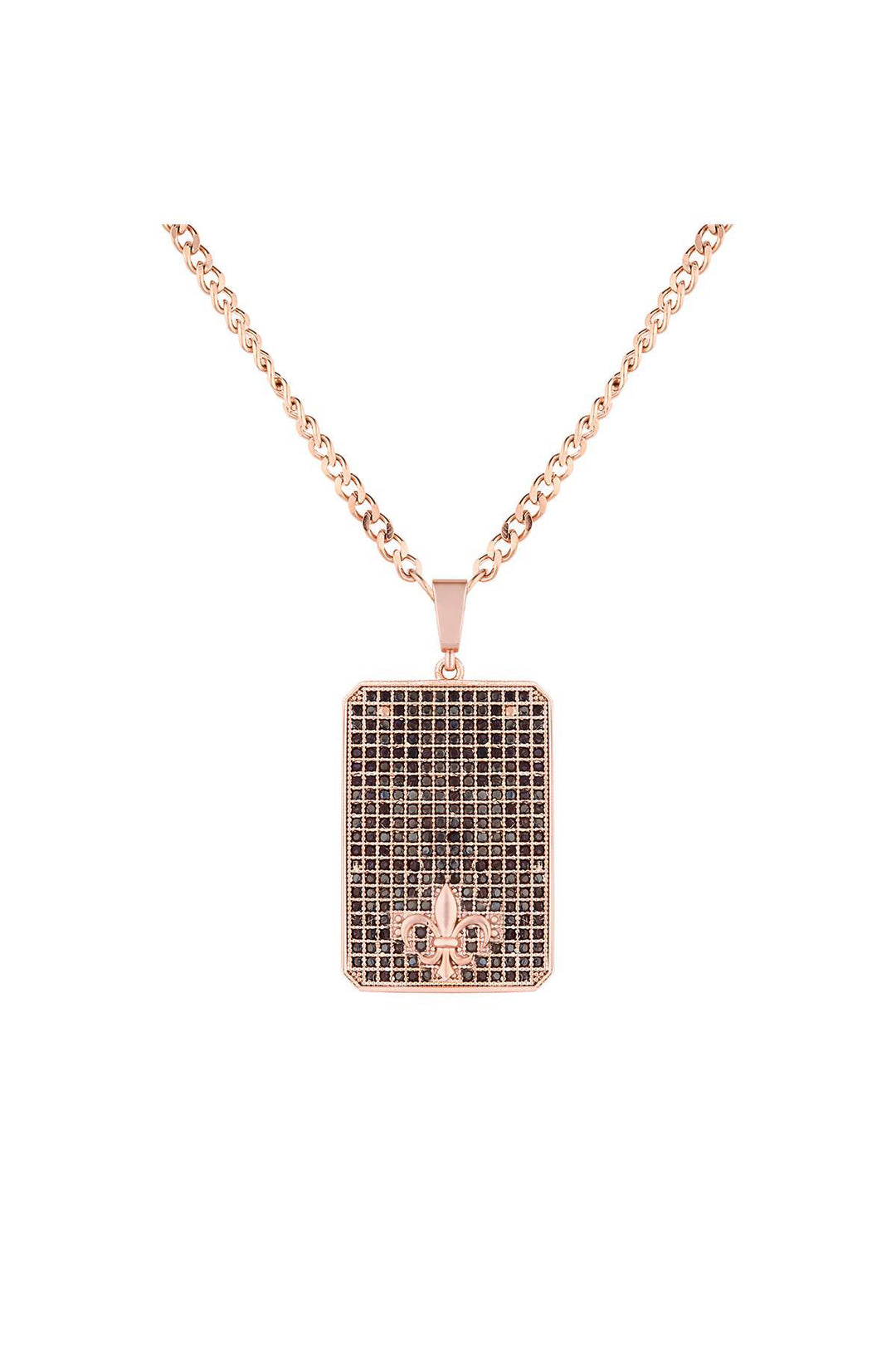NVM Noon Men's Rose Color Figured Necklace NN30248-348-C - Cesena