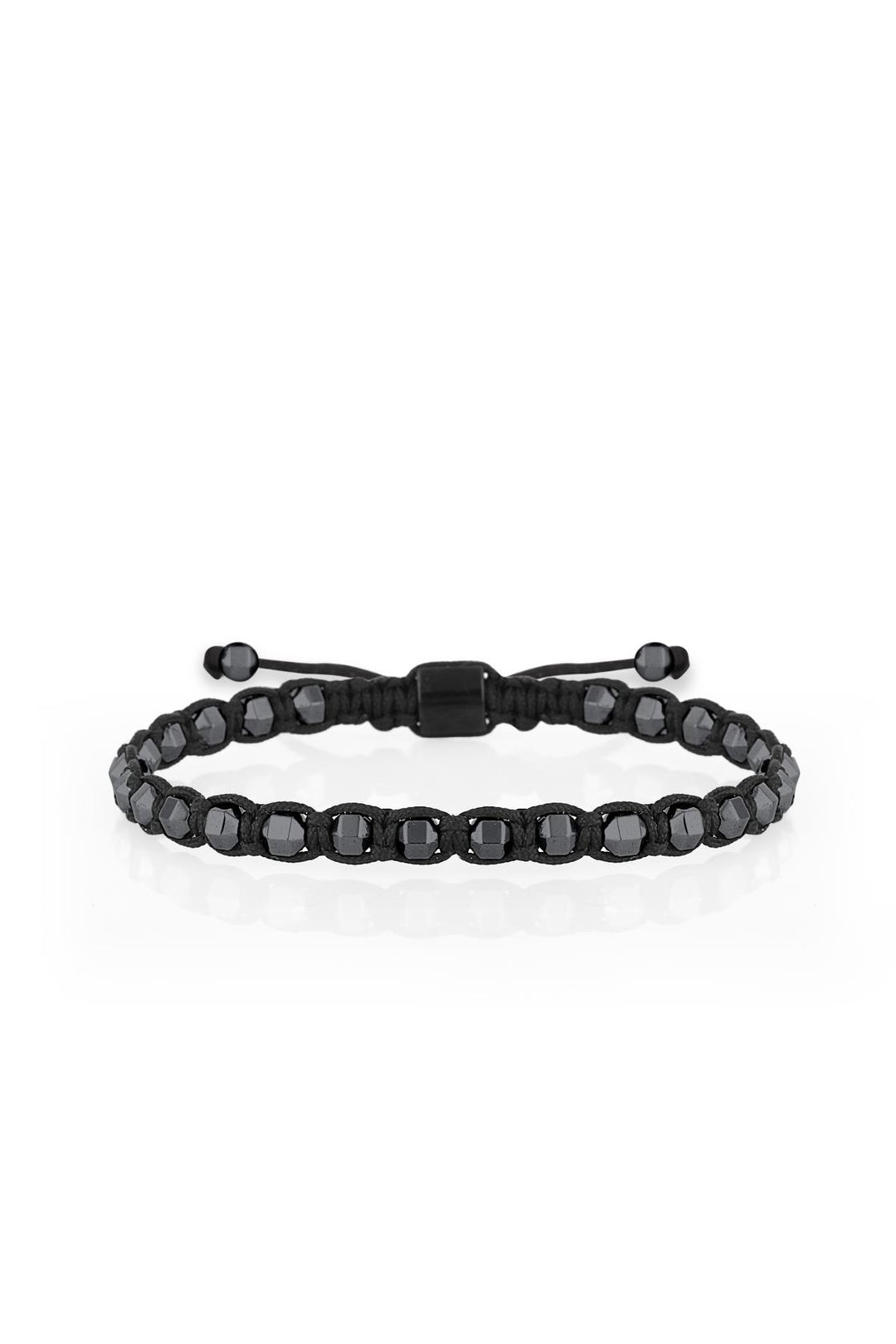 NVM Noon Hematite Stone Handmade Macrame Men's Bracelet NN1356 - Townsville