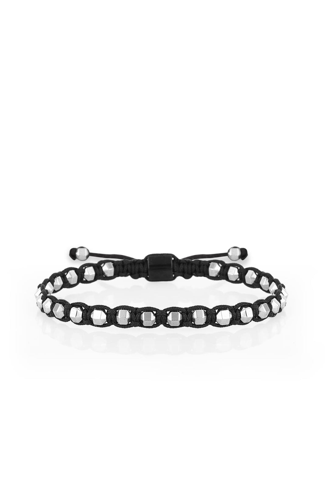 NVM Noon Hematite Stone Handmade Macrame Men's Bracelet NN1357 - Yorktown