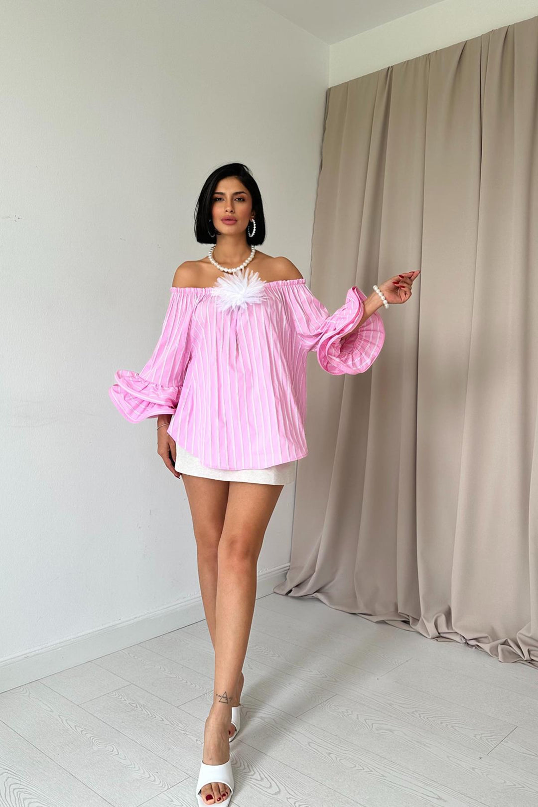 ELS Elasticated Waist Blouse - Pink - Cicero