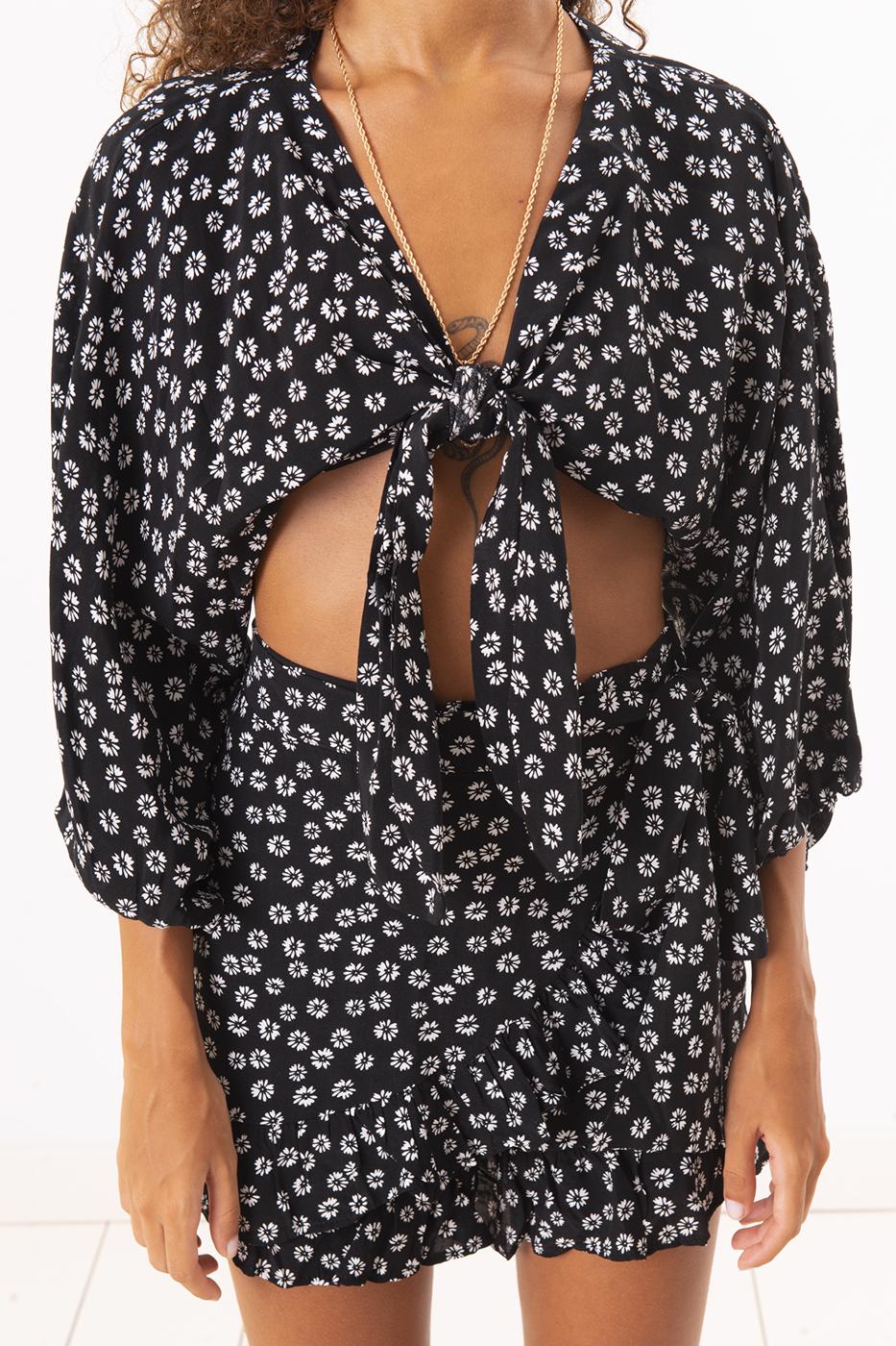 BSL Women Tie Front Blouse - Santa Monica