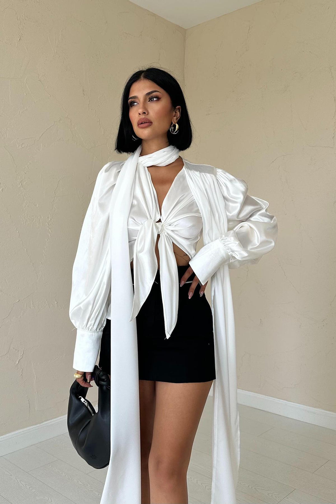 ELS Tie-Front Blouse - Ecru - Maravatío de Ocampo