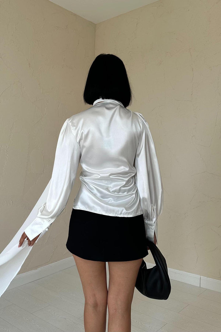 ELS Tie-Front Blouse - Ecru - Maravatío de Ocampo