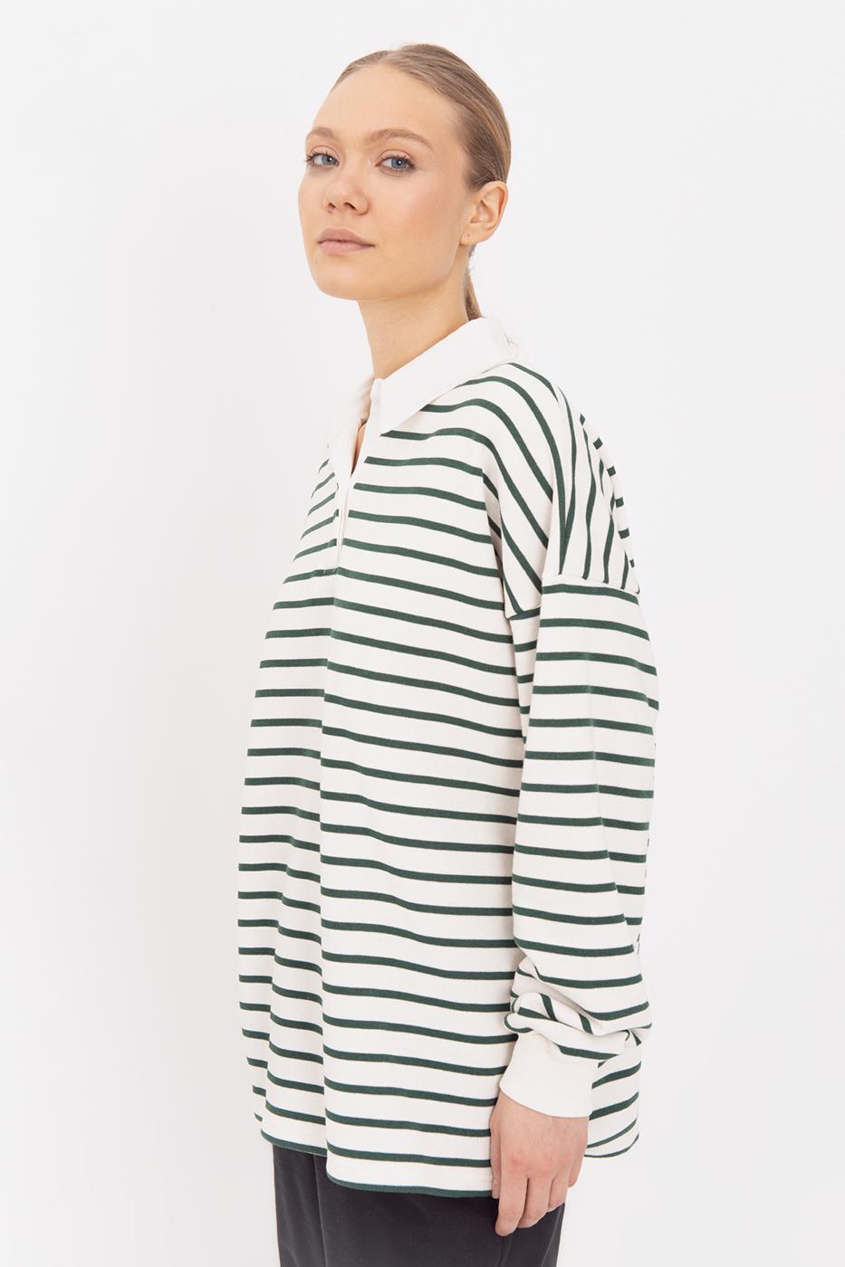 BSL Women Oversize Striped Sweatshirt - Sievierodonetsk