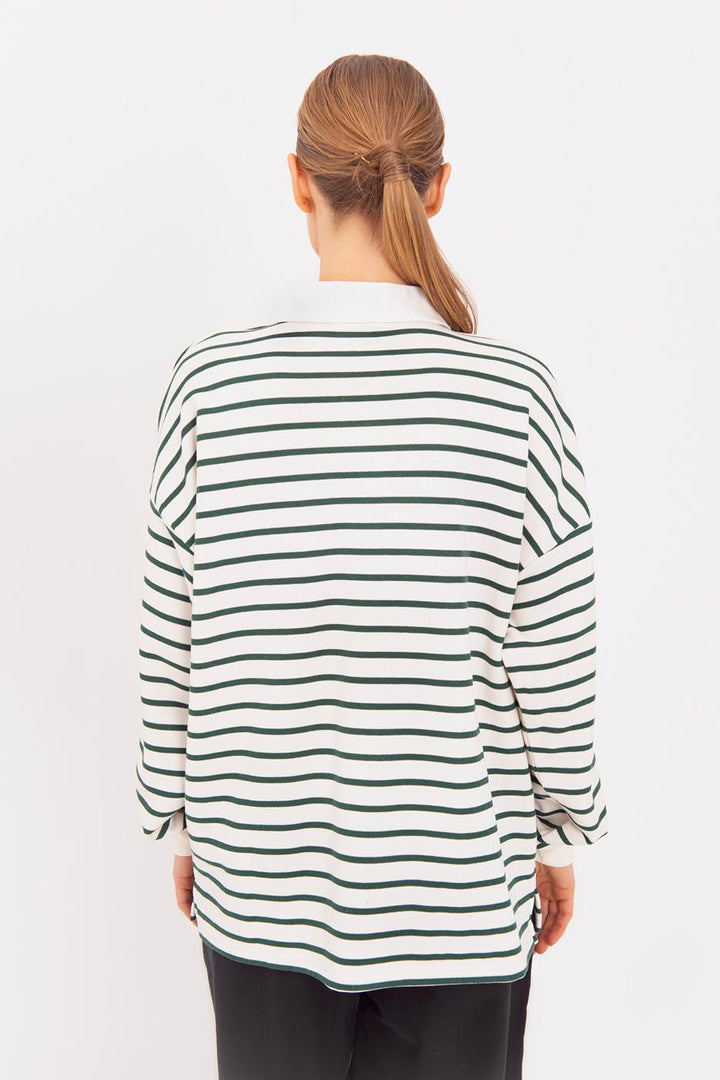 BSL Women Oversize Striped Sweatshirt - Sievierodonetsk