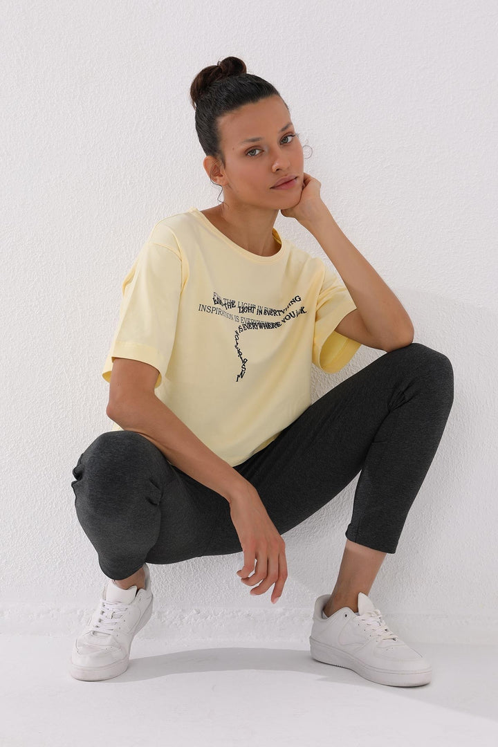 TMY Anthracite Melange Zippered Cuffed Pocketed Comfort Fit Women's Sweatpants - 94246 - Kendall